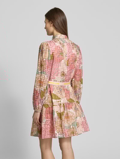 Rich & Royal Mini-jurk van een mix van katoen en zijde Roze - 5