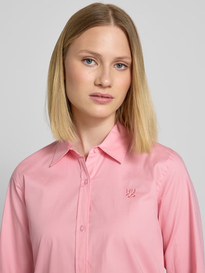 HUGO Overhemdblouse met labelstitching Roze - 3