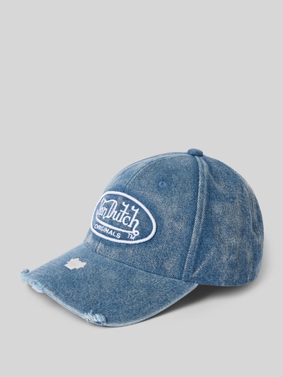 Von Dutch Basecap mit Baumwoll-Anteil Modell 'DAD BASEBALL' Jeansblau 1