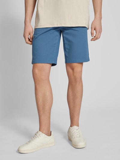 Blend Regular Fit Shorts mit Strukturmuster Blau 4