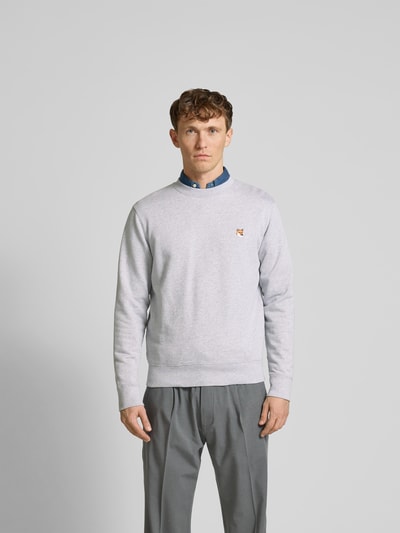 MAISON KITSUNÉ Sweatshirt aus reiner Baumwolle Hellgrau 4