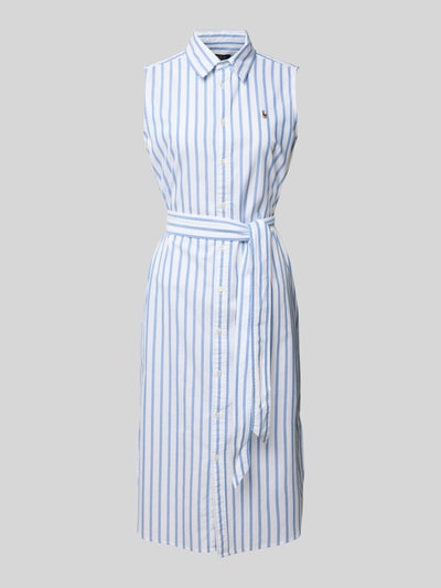 Polo Ralph Lauren Sukienka koszulowa z wiązanym paskiem model ‘CORY’ Niebieski 2