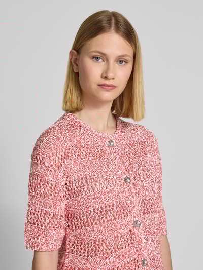 s.Oliver RED LABEL Regular fit cardigan in ajourtricot Rood - 3