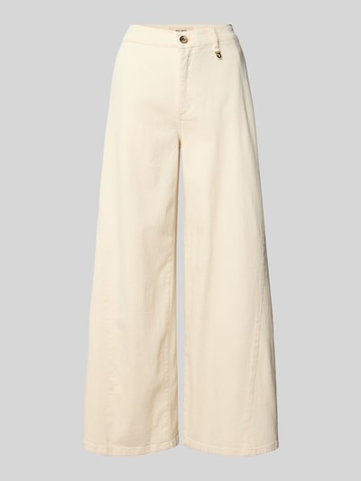 MOS MOSH Wide Leg Jeans mit Applikation Modell 'Vincent Clay' Ecru 2