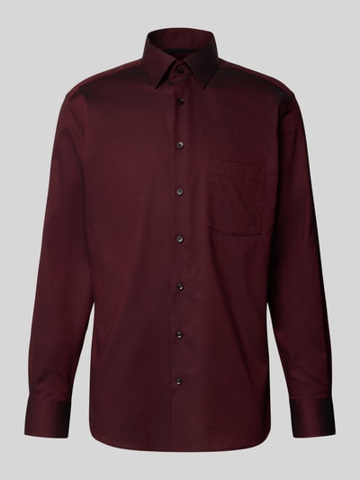 ETERNA Modern Fit Business-Hemd mit Kentkragen Bordeaux 2