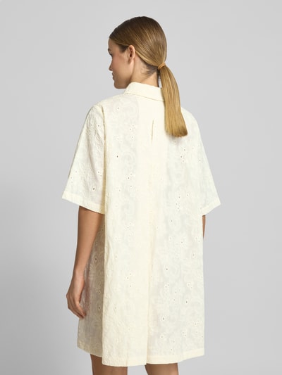 Jake*s Collection Minikleid mit Lochstickerei Ecru 5