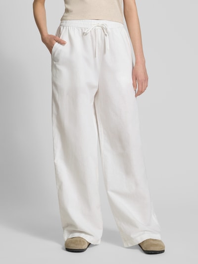Tommy Jeans Weite Hose aus Baumwoll-Leinen-Mix Weiss 4