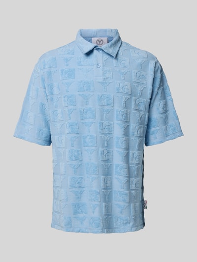 Carlo Colucci Regular Fit Poloshirt mit Knopfleiste Modell 'BEACHWEAR' Hellblau 2