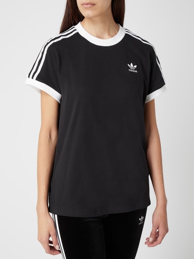 adidas Originals T-shirt z nadrukiem z logo Czarny 4