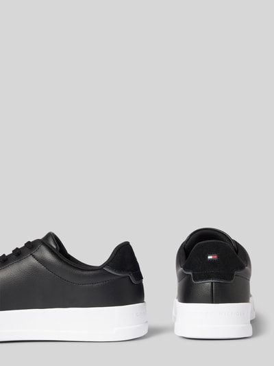 Tommy Hilfiger Sneakersy niskie ze skóry naturalnej Czarny 2