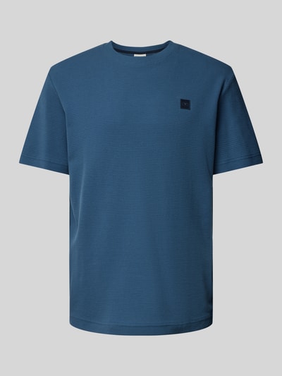 Tom Tailor Regular fit T-shirt met logo-applicatie Donkerblauw - 2