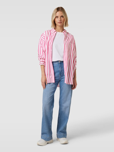 Tommy Hilfiger Overhemdblouse met streepmotief Felroze - 1