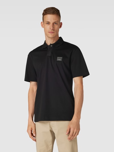HUGO Regular Fit Poloshirt mit Label-Patch Modell 'Dagros' Black 4