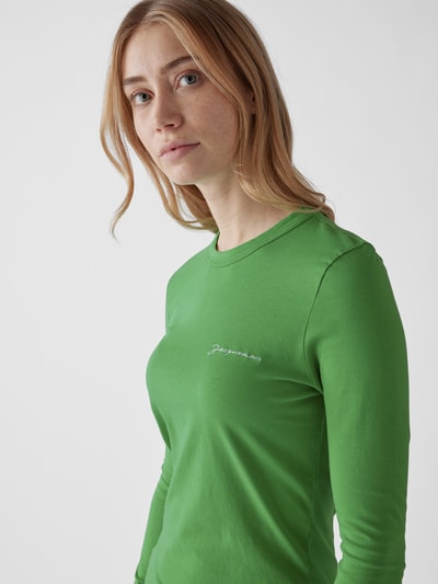Jacquemus Longsleeve mit Label-Stitching Grün 3