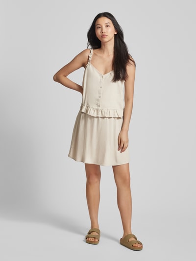 Vero Moda Top mit Spaghettiträgern Modell 'MYMILO' Taupe 1