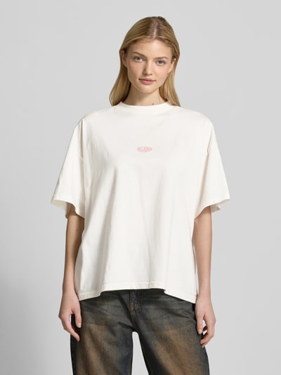 Pegador Oversized T-shirt met labelprint, model 'KIMI' Ecru - 4