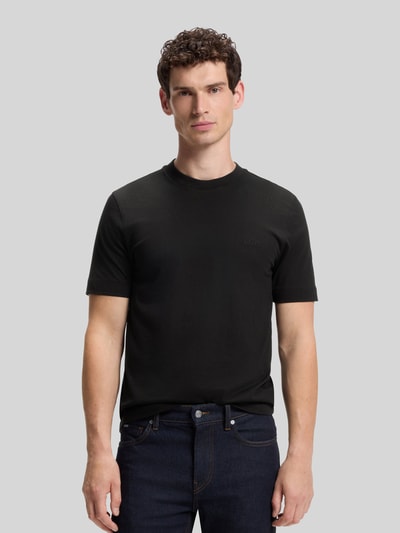 BOSS Regular Fit T-Shirt aus reiner Baumwolle Modell 'Thompson 01' Black 4