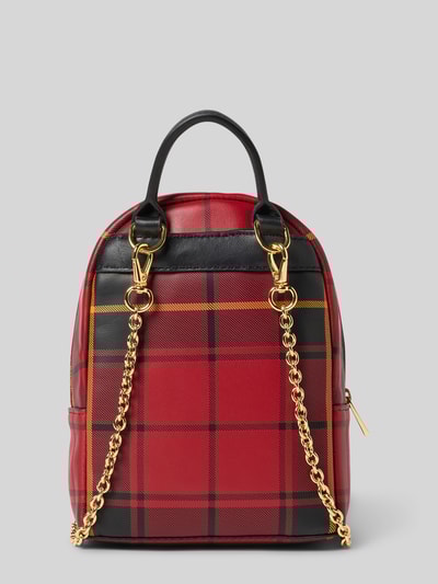 Lauren Ralph Lauren Plecak ze szkocką kratą i aplikacją z logo Bordowy 4