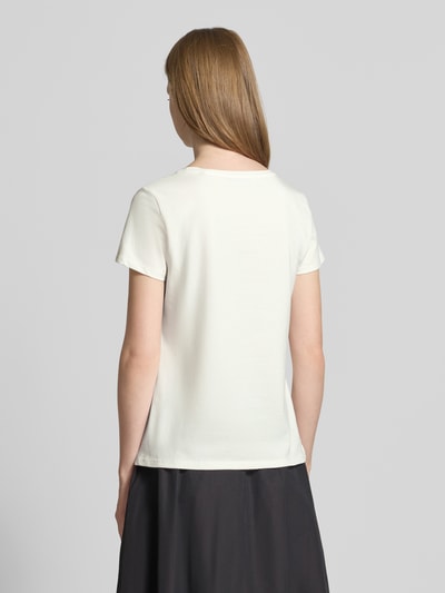 Zero T-Shirt mit Strasssteinbesatz und Rundhalsausschnitt Weiss 5