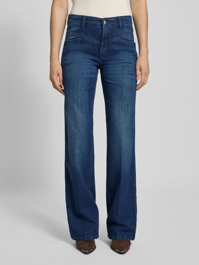 Cambio Jeans mit weitem Bein Modell 'AIMEE SEAM' Dunkelblau 4