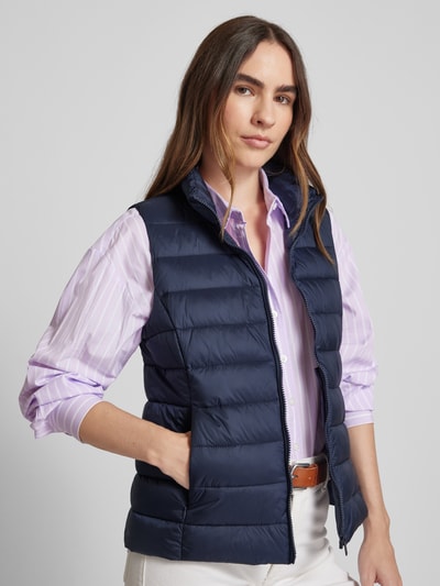 Jake*s Casual Bodywarmer met opstaande kraag Marineblauw - 3