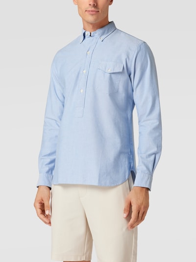 Polo Ralph Lauren Regular fit vrijetijdsoverhemd met borstzak Bleu - 4