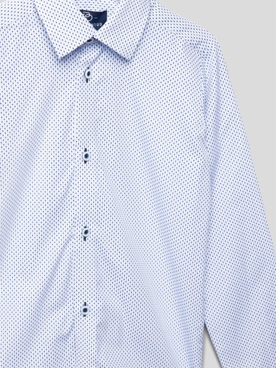 Paul Dantus Slim Fit Hemd mit Allover-Muster Weiß 2