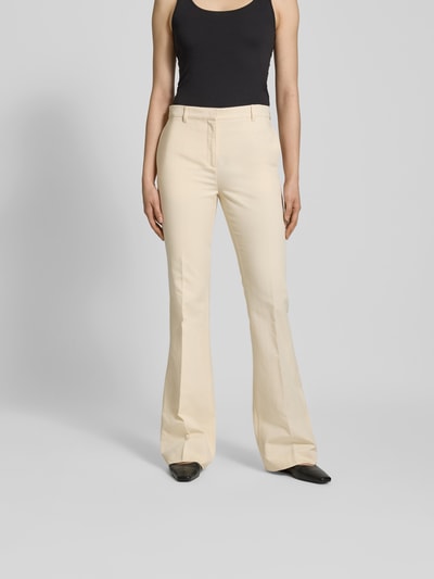 Kenzo Flared Stoffhose mit Gesäßtaschen Ecru 4