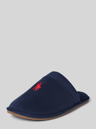 Polo Ralph Lauren Slides mit Logo-Stitching Modell 'KLARENCE' Dunkelblau 1