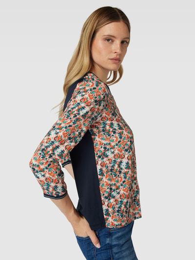 Tom Tailor Shirt met lange mouwen van viscose met all-over motief Lichtgrijs - 3