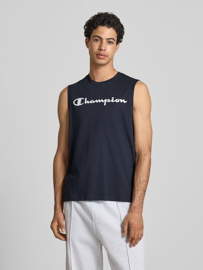 Champion Top met logo en ronde hals Marineblauw - 4