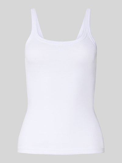 WEEKDAY Top mit Feinripp Weiss 2