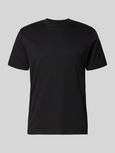 Productfoto, T-Shirt met ronde hals van CK Calvin Klein, katoenmix, regular fit, zwarte kleur, lengte rug maat M 69 cm