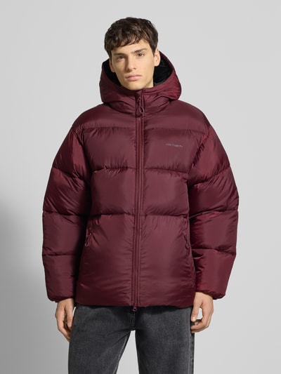 Carhartt Work In Progress Puffer Jacket met capuchon Donkerrood - 4