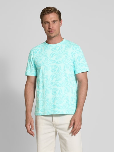 Tom Tailor T-shirt o kroju regular fit z czystej bawełny Turkusowy 4