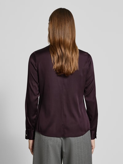 BOSS Regular Fit Langarmbluse aus Seiden-Mix Modell 'BANORAH' Aubergine 5