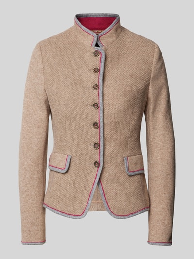 WHITE LABEL Blazer aus Woll-Mix mit Stehkragen Sand 2