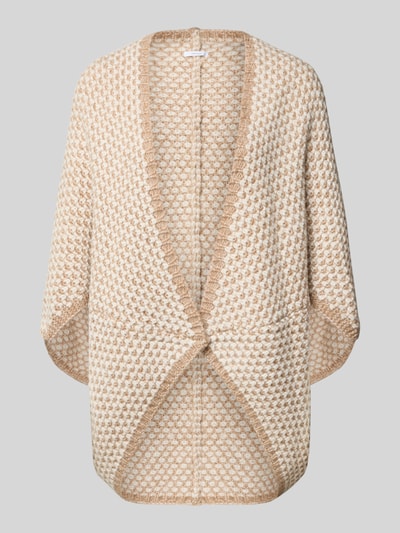 OPUS Poncho mit Knopfverschluss Modell 'Amaryllis boho' Dunkelbraun 2