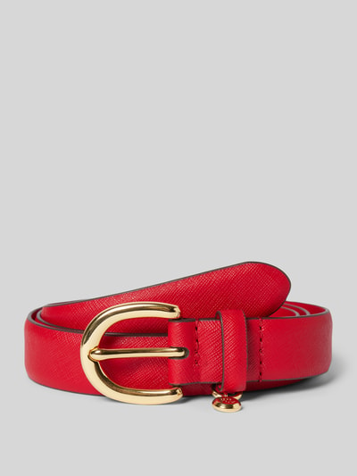 Lauren Ralph Lauren Leren riem met labelapplicatie Rood - 1