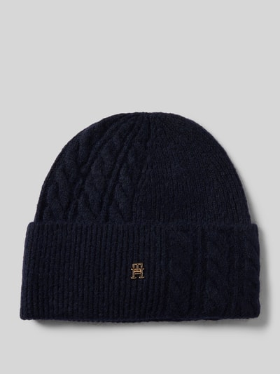 Tommy Hilfiger Beanie met wol en alpaca Marineblauw - 1