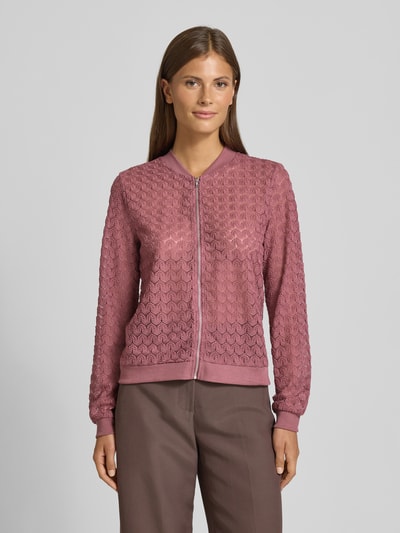 Vero Moda Bluzon o kroju regular fit z koronki model ‘BECCA’ Różowy 4