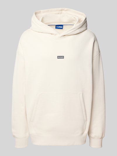 Hugo Blue Bluza z kapturem o luźnym kroju z czystej bawełny model ‘NAZARDO’  Biały 2