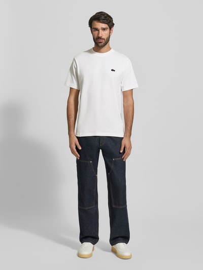 Lacoste T-shirt o kroju regular fit z czystej bawełny model „LOURD” Biały 1