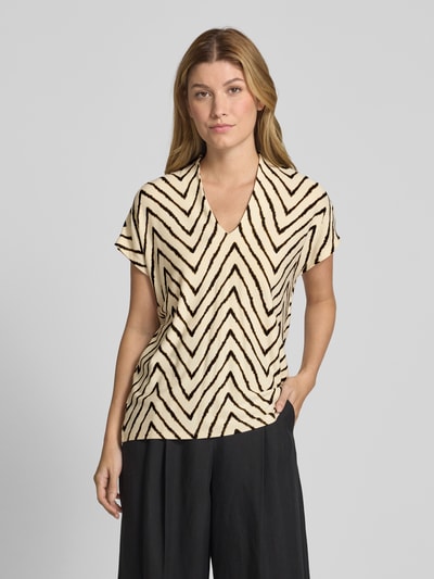 Tom Tailor Regular fit T-shirt van viscosemix Beige - 4