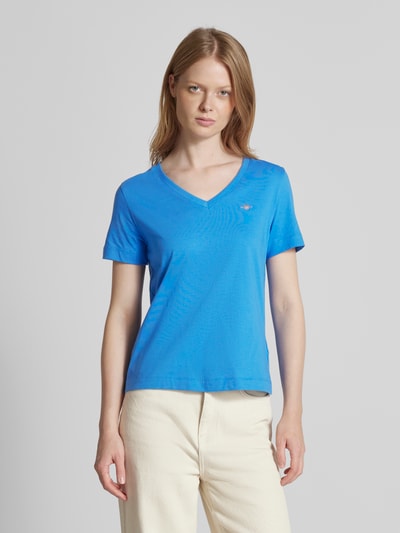 Gant Regular Fit T-Shirt mit Label-Stitching Royal 4