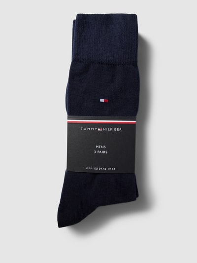 Tommy Hilfiger Socken mit Label-Details Modell 'Uni' im 3er-Pack Marine 3