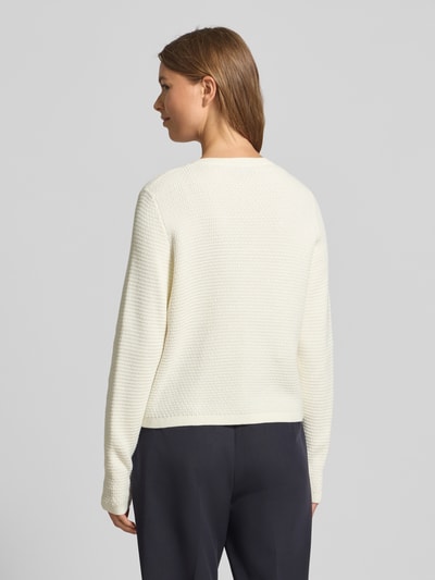 s.Oliver BLACK LABEL Kurtka z dzianiny o kroju regular fit z mieszanki bawełny Złamany biały 5