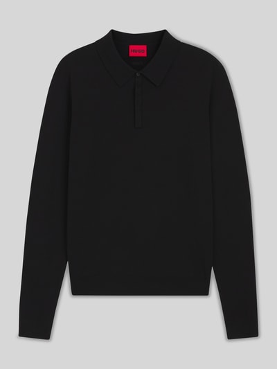 HUGO Slim fit poloshirt van viscosemix Zwart - 2