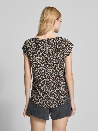 Only Relaxed fit blousetop van crêpe-kwaliteit, model 'VIC' Zand - 5