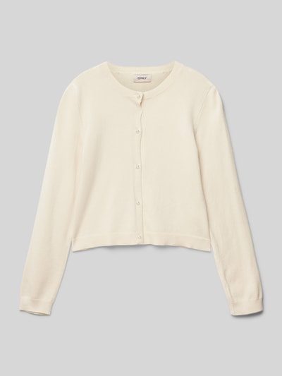 Only Regular Fit Strickjacke aus Viskose-Mix Modell 'NATASHA LIFE' Offwhite 1